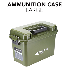 Evolution Gear Large Ammunition Case - Weatherproof Ammo Box / Dry Box - Olive Drab