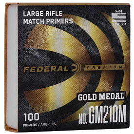 Federal Primer Gm210M Gold Medal Large Rifle Match Primers-100Pkt