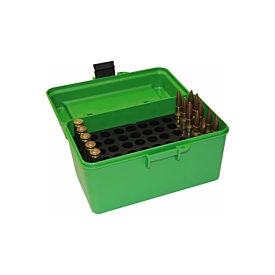 Mtm - 50 Round Ammo Box Deluxe 22-250 - Green