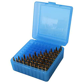 Mtm - 100 Rnd Ammo Box Med Rifle - Blue