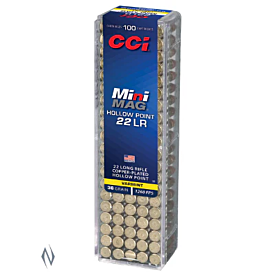 Cci 22Lr Mini Mag 36Gr Hv Hp 100 Pk 1260Fps