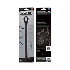 Steelie Gear Tie 24 In 2Pk Black