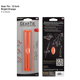 Nite Ize Gear Tie 12 In - 2 Pack - Bright Orange