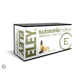 Eley Subsonic Hollow Point 22Lr 1040Fps