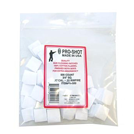 Proshot 17-22 Cal Rimfire Square Patches 500 Pack