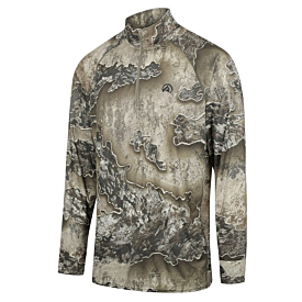 Ridgeline Mens Micro Lite L/S Qtr Zip Top - 2XL - Excape Camo