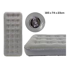 Wildtrak - Single Coil Beam Flocked Airbed 185X74X23Cm Ac Cc3006 6