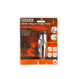 Wildtrak - 15 In 1 Multi Tool With Army Knife